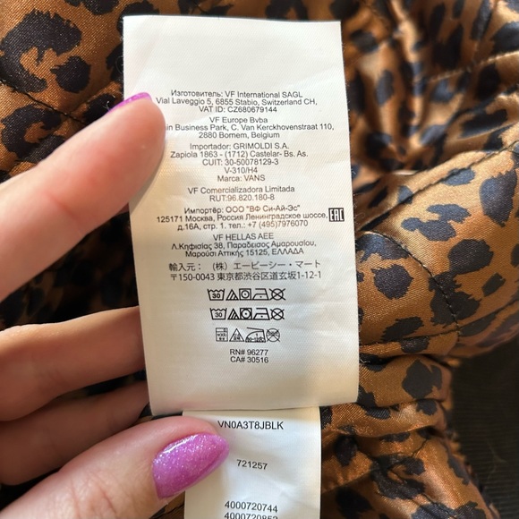 Vans Black Satin Bomber Jacket with Star Embroidery, Small - Picture 7 of 12